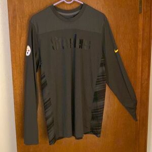 Nike DRI-FIT large black long sleeve Steeler shirt.